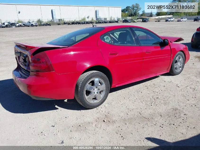 2007 Pontiac Grand Prix VIN: 2G2WP552X71183682 Lot: 40528294