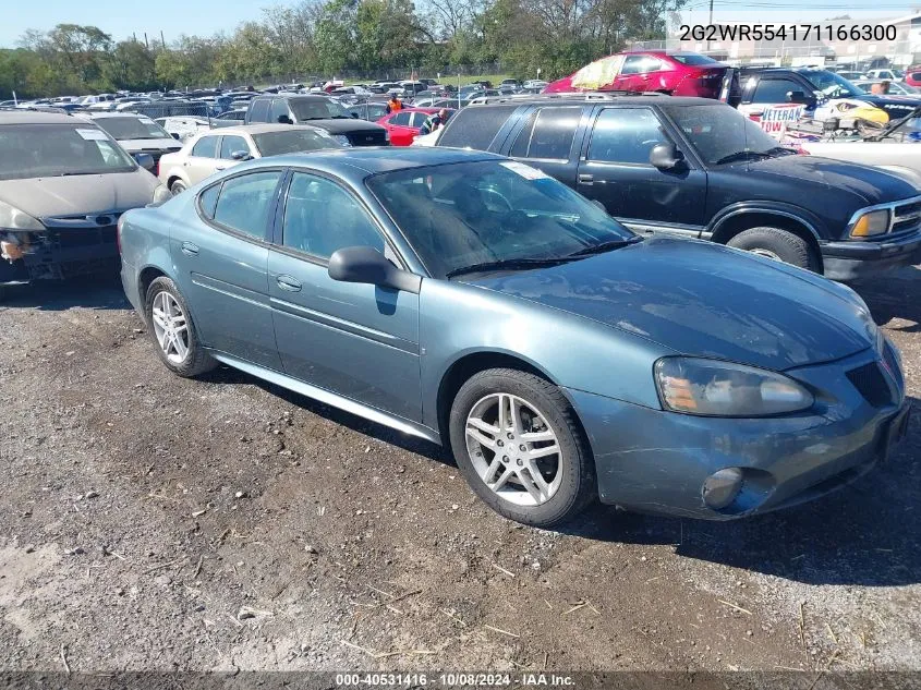 2007 Pontiac Grand Prix Gt VIN: 2G2WR554171166300 Lot: 40531416