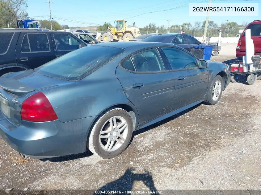 2007 Pontiac Grand Prix Gt VIN: 2G2WR554171166300 Lot: 40531416