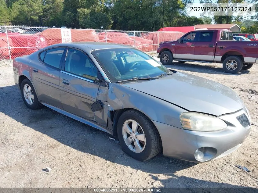 2007 Pontiac Grand Prix VIN: 2G2WP552171127324 Lot: 40562913