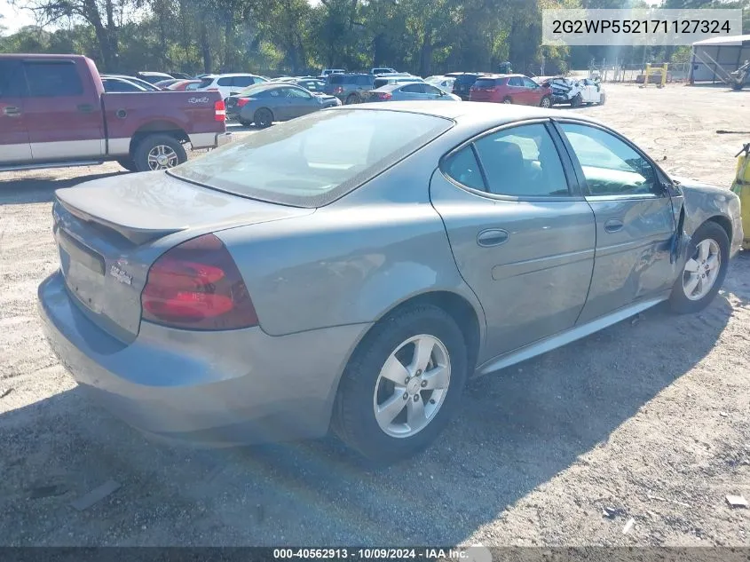 2007 Pontiac Grand Prix VIN: 2G2WP552171127324 Lot: 40562913