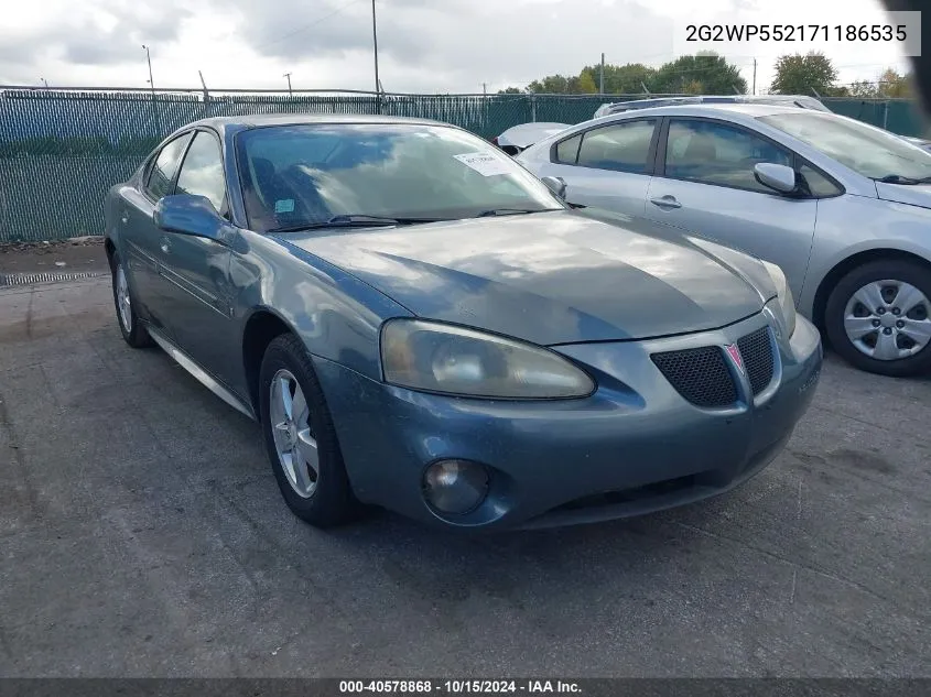 2007 Pontiac Grand Prix VIN: 2G2WP552171186535 Lot: 40578868