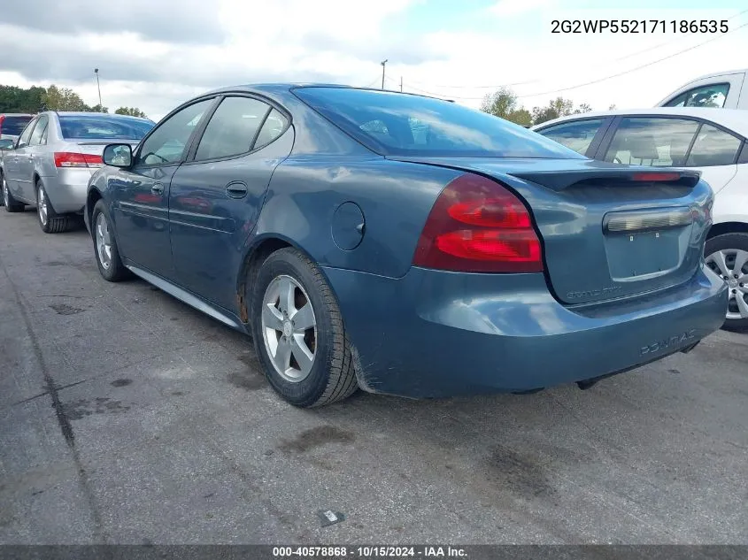 2007 Pontiac Grand Prix VIN: 2G2WP552171186535 Lot: 40578868