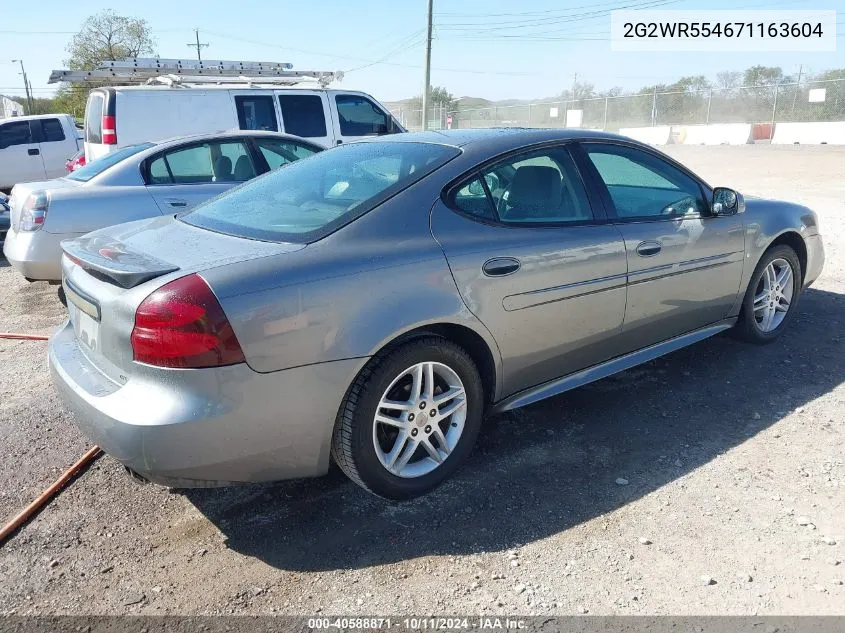 2007 Pontiac Grand Prix Gt VIN: 2G2WR554671163604 Lot: 40588871