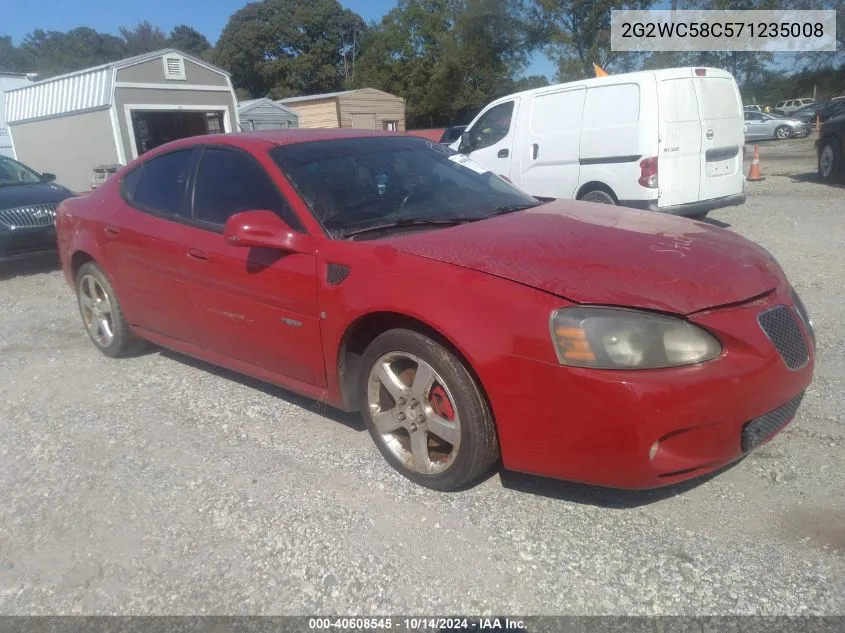 2007 Pontiac Grand Prix Gxp VIN: 2G2WC58C571235008 Lot: 40608545