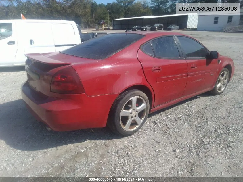 2007 Pontiac Grand Prix Gxp VIN: 2G2WC58C571235008 Lot: 40608545