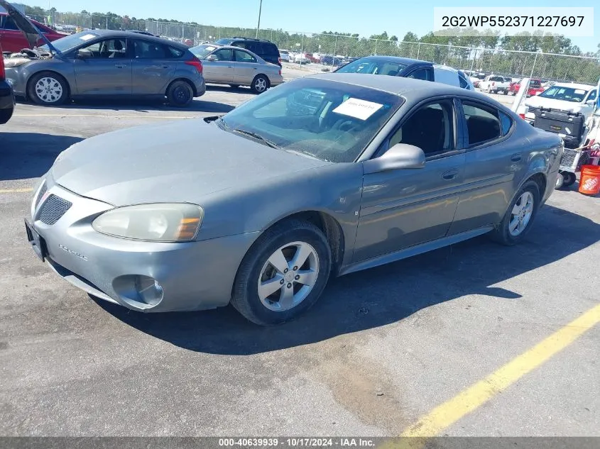 2007 Pontiac Grand Prix VIN: 2G2WP552371227697 Lot: 40639939