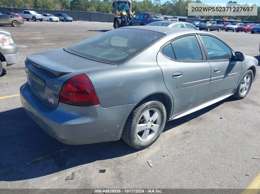 2007 Pontiac Grand Prix VIN: 2G2WP552371227697 Lot: 40639939