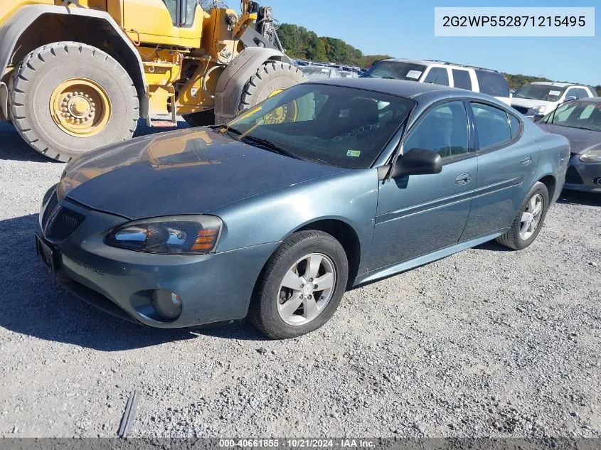 2007 Pontiac Grand Prix VIN: 2G2WP552871215495 Lot: 40661855