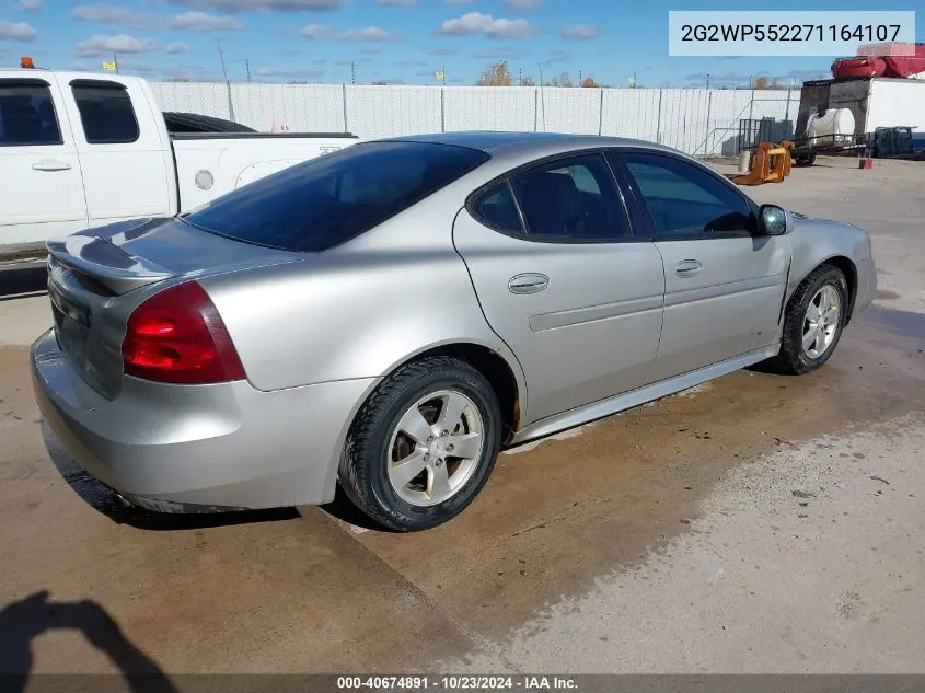 2007 Pontiac Grand Prix VIN: 2G2WP552271164107 Lot: 40674891