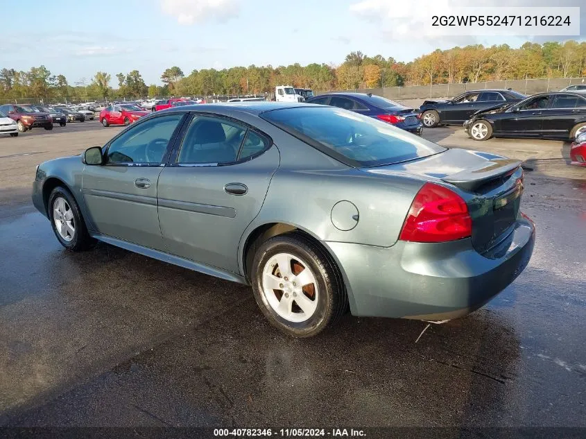 2G2WP552471216224 2007 Pontiac Grand Prix