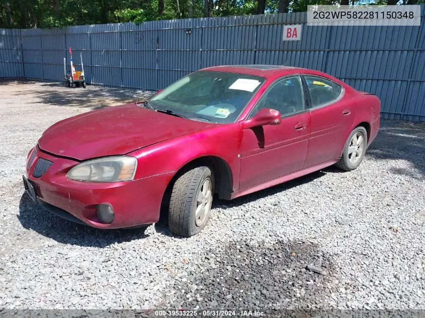 2G2WP582281150348 2008 Pontiac Grand Prix