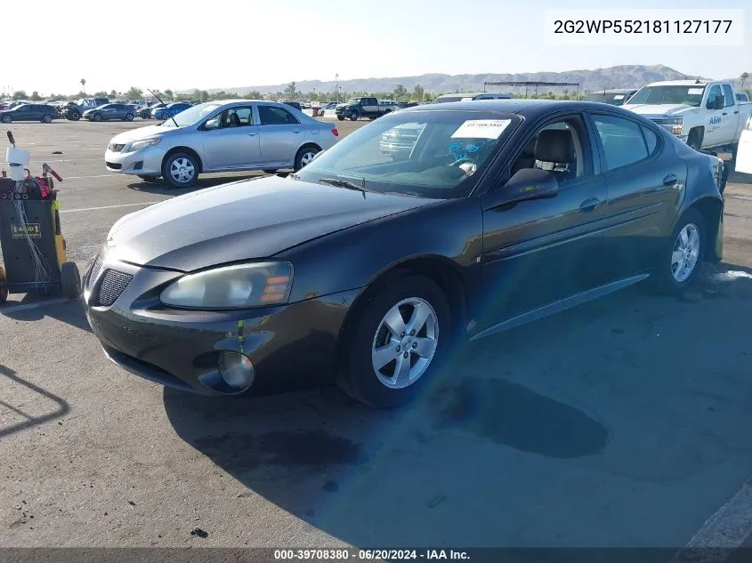 2008 Pontiac Grand Prix VIN: 2G2WP552181127177 Lot: 39708380