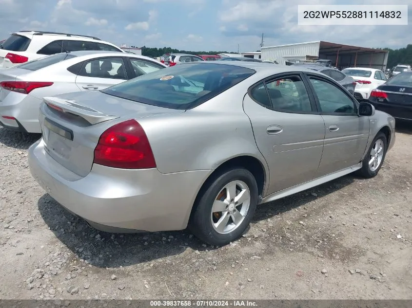 2G2WP552881114832 2008 Pontiac Grand Prix