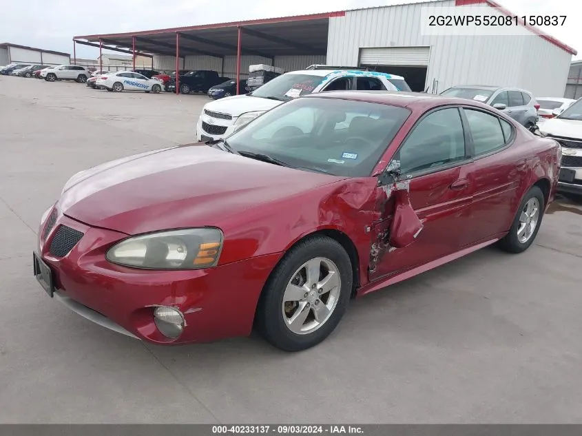 2G2WP552081150837 2008 Pontiac Grand Prix