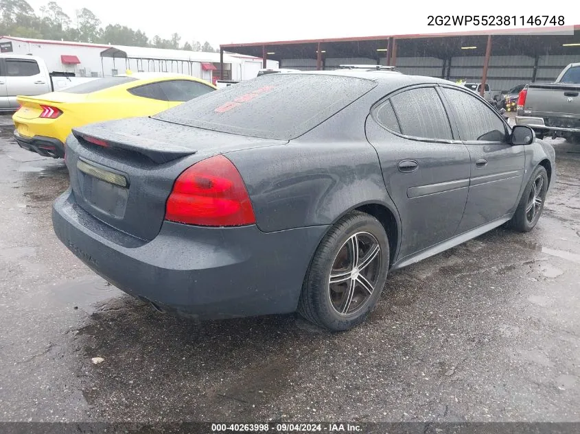 2G2WP552381146748 2008 Pontiac Grand Prix