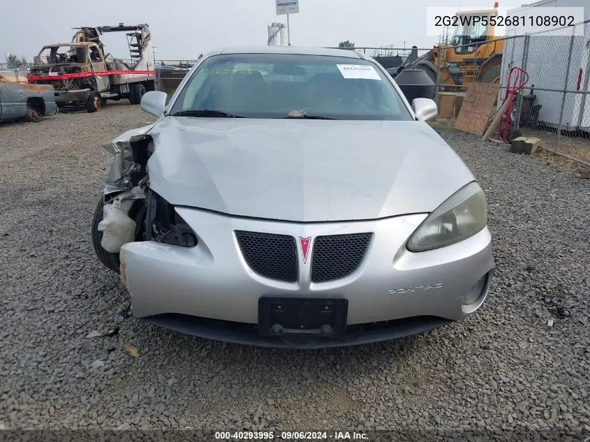 2008 Pontiac Grand Prix VIN: 2G2WP552681108902 Lot: 40293995