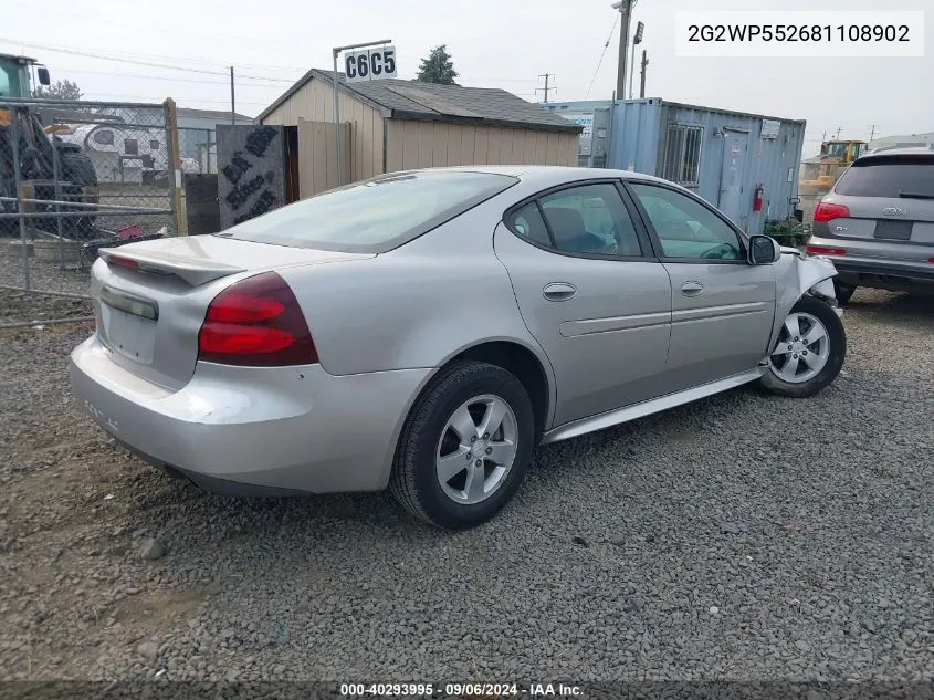 2008 Pontiac Grand Prix VIN: 2G2WP552681108902 Lot: 40293995