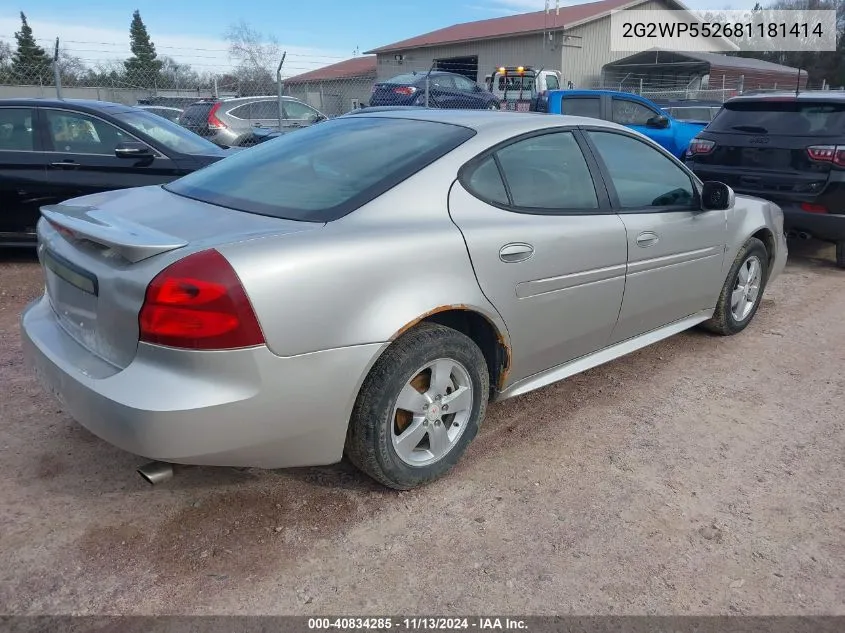 2G2WP552681181414 2008 Pontiac Grand Prix