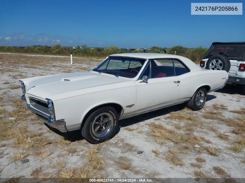 1966 Pontiac Gto VIN: 242176P205866 Lot: 40623741