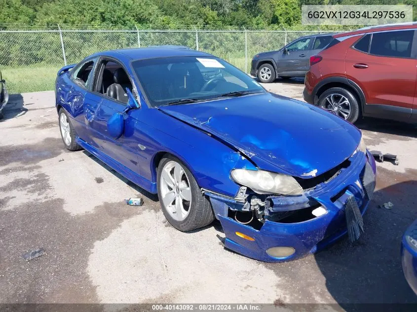 2004 Pontiac Gto VIN: 6G2VX12G34L297536 Lot: 40143092