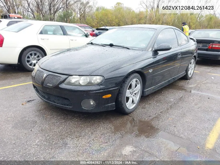 2004 Pontiac Gto VIN: 6G2VX12G84L261423 Lot: 40843921