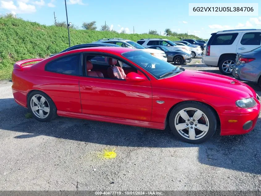 2005 Pontiac Gto VIN: 6G2VX12U05L384706 Lot: 40477719