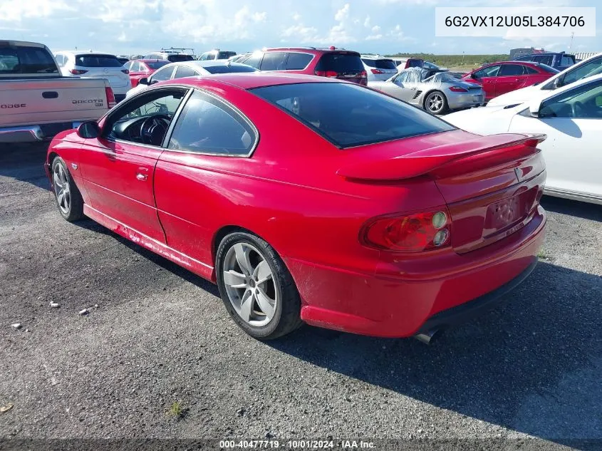 2005 Pontiac Gto VIN: 6G2VX12U05L384706 Lot: 40477719