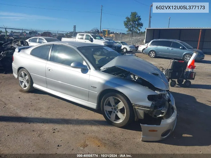 2005 Pontiac Gto VIN: 6G2VX12U05L377173 Lot: 40505774