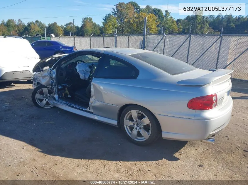 2005 Pontiac Gto VIN: 6G2VX12U05L377173 Lot: 40505774