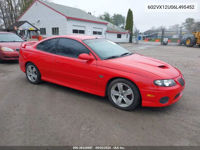 2006 Pontiac Gto VIN: 6G2VX12U06L495452 Lot: 39325697