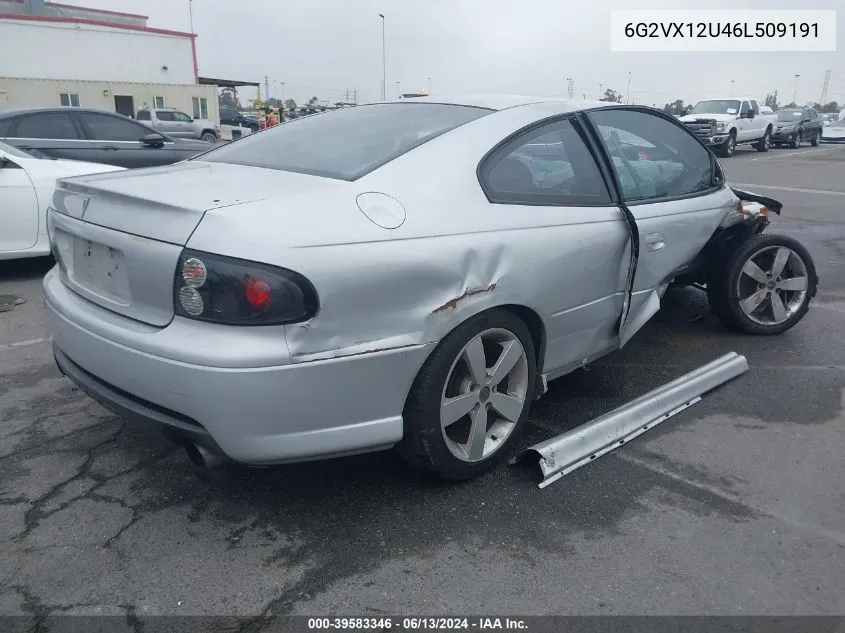 6G2VX12U46L509191 2006 Pontiac Gto