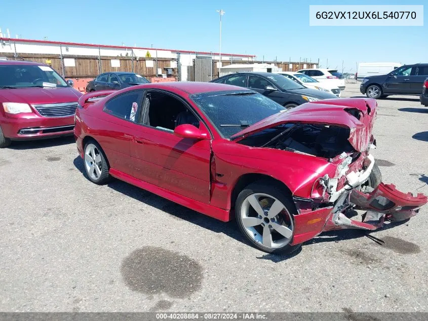 6G2VX12UX6L540770 2006 Pontiac Gto