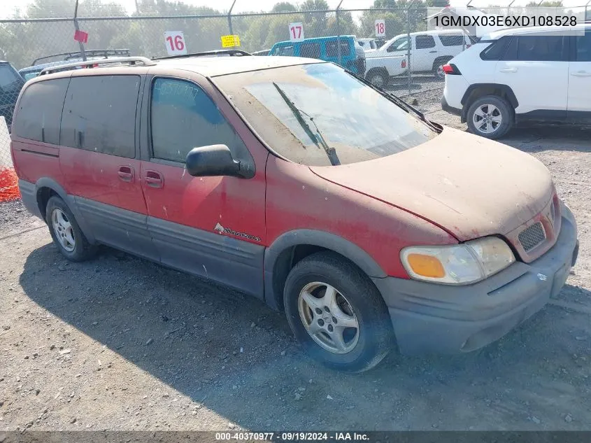 1999 Pontiac Montana VIN: 1GMDX03E6XD108528 Lot: 40370977