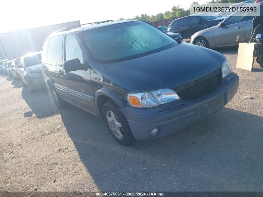 2000 Pontiac Montana V16 VIN: 1GMDU23E7YD155993 Lot: 40375561