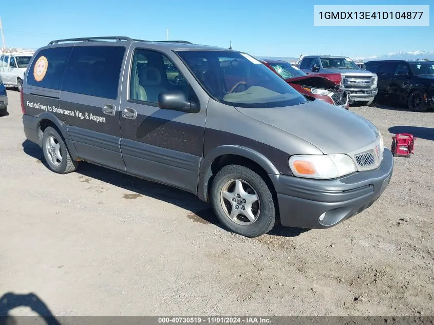 2001 Pontiac Montana M16 W/1Sj Pkg. VIN: 1GMDX13E41D104877 Lot: 40730519