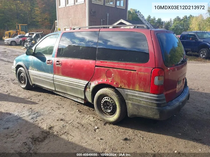 2002 Pontiac Montana VIN: 1GMDX03E12D213972 Lot: 40549050