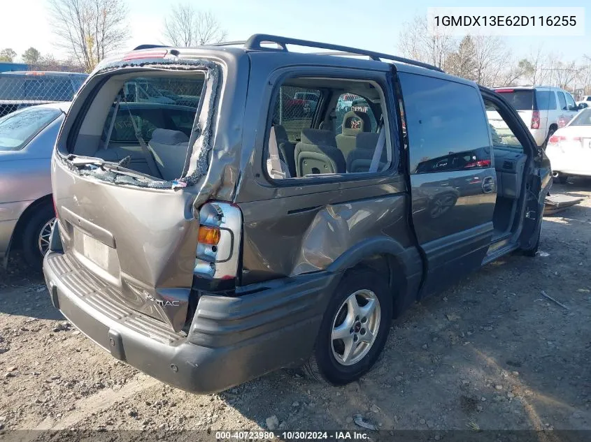 2002 Pontiac Montana M16 W/1Se Pkg. VIN: 1GMDX13E62D116255 Lot: 40723980