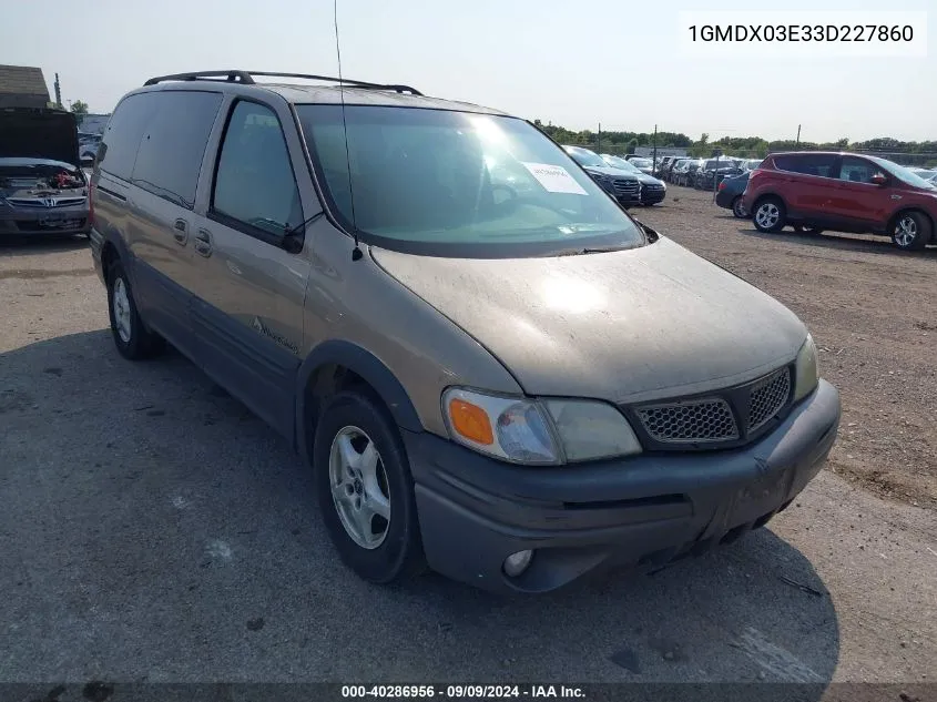 2003 Pontiac Montana M16 W/1Sa Pkg. VIN: 1GMDX03E33D227860 Lot: 40286956