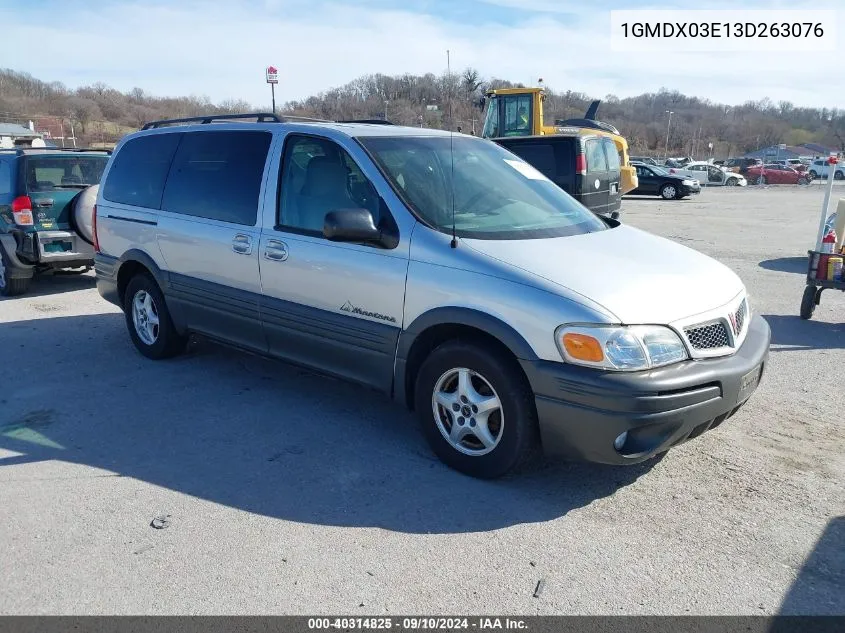 2003 Pontiac Montana M16 W/1Sa Pkg. VIN: 1GMDX03E13D263076 Lot: 40314825