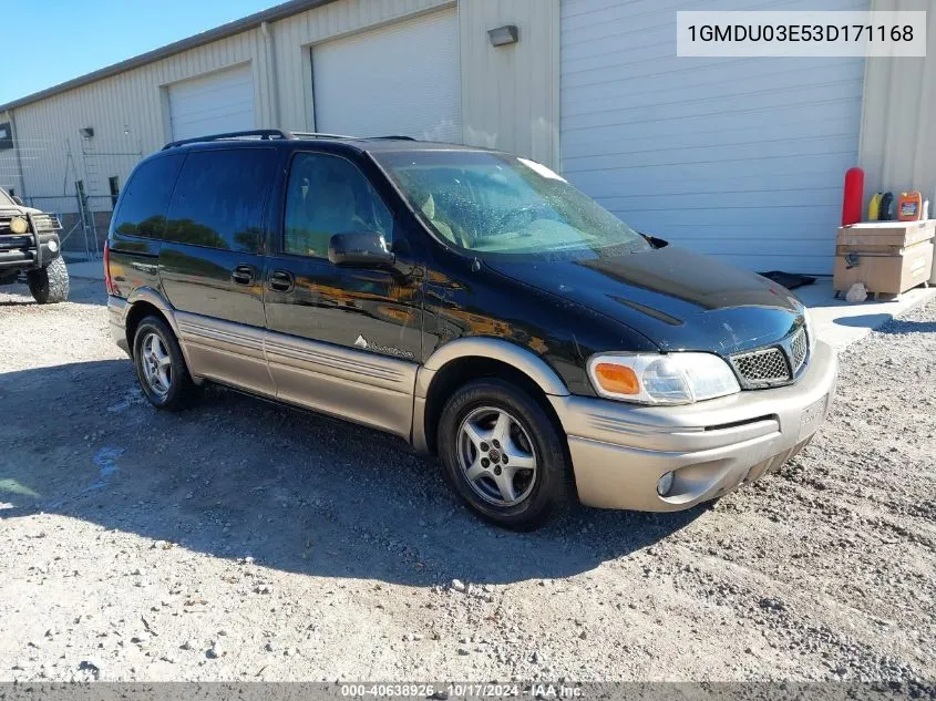 2003 Pontiac Montana N16 VIN: 1GMDU03E53D171168 Lot: 40638926