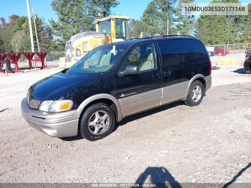 2003 Pontiac Montana N16 VIN: 1GMDU03E53D171168 Lot: 40638926