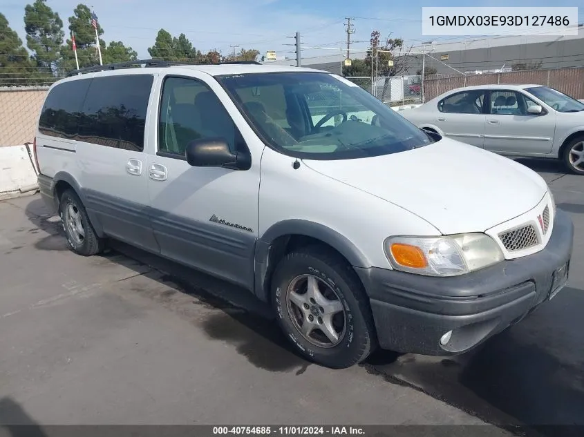 2003 Pontiac Montana M16 W/1Sa Pkg. VIN: 1GMDX03E93D127486 Lot: 40754685