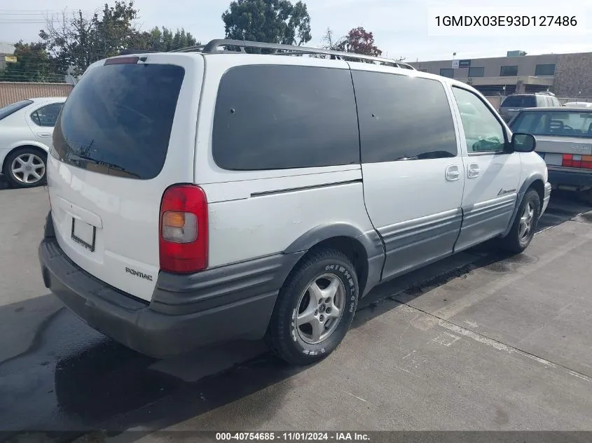 2003 Pontiac Montana M16 W/1Sa Pkg. VIN: 1GMDX03E93D127486 Lot: 40754685