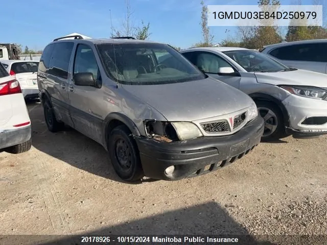 2004 Pontiac Montana VIN: 1GMDU03E84D250979 Lot: 20178926