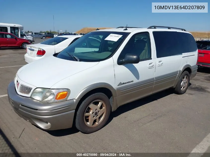 2004 Pontiac Montana T16 W/1Sx Pkg. VIN: 1GMDV13E64D207809 Lot: 40270080