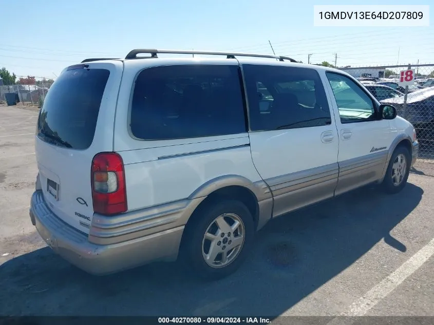 2004 Pontiac Montana T16 W/1Sx Pkg. VIN: 1GMDV13E64D207809 Lot: 40270080