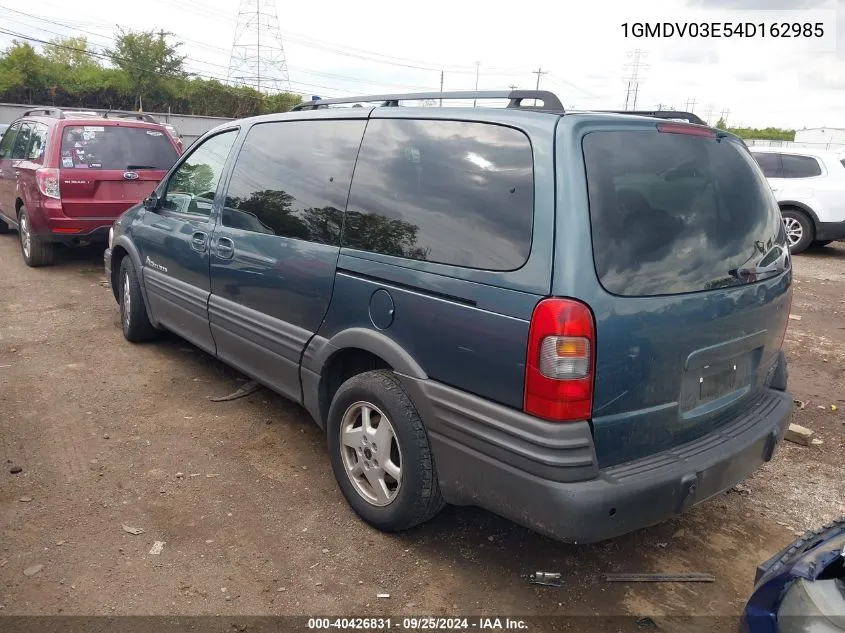 2004 Pontiac Montana T16 W/1Sx Pkg. VIN: 1GMDV03E54D162985 Lot: 40426831