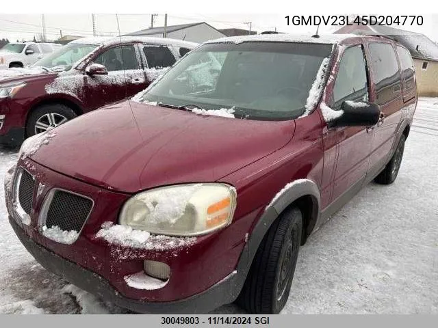 2005 Pontiac Montana Sv6 VIN: 1GMDV23L45D204770 Lot: 30049803