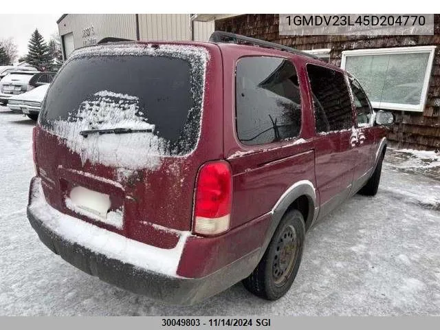 2005 Pontiac Montana Sv6 VIN: 1GMDV23L45D204770 Lot: 30049803